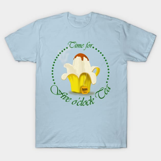 Banana Teapot Design T-Shirt by Lighttera